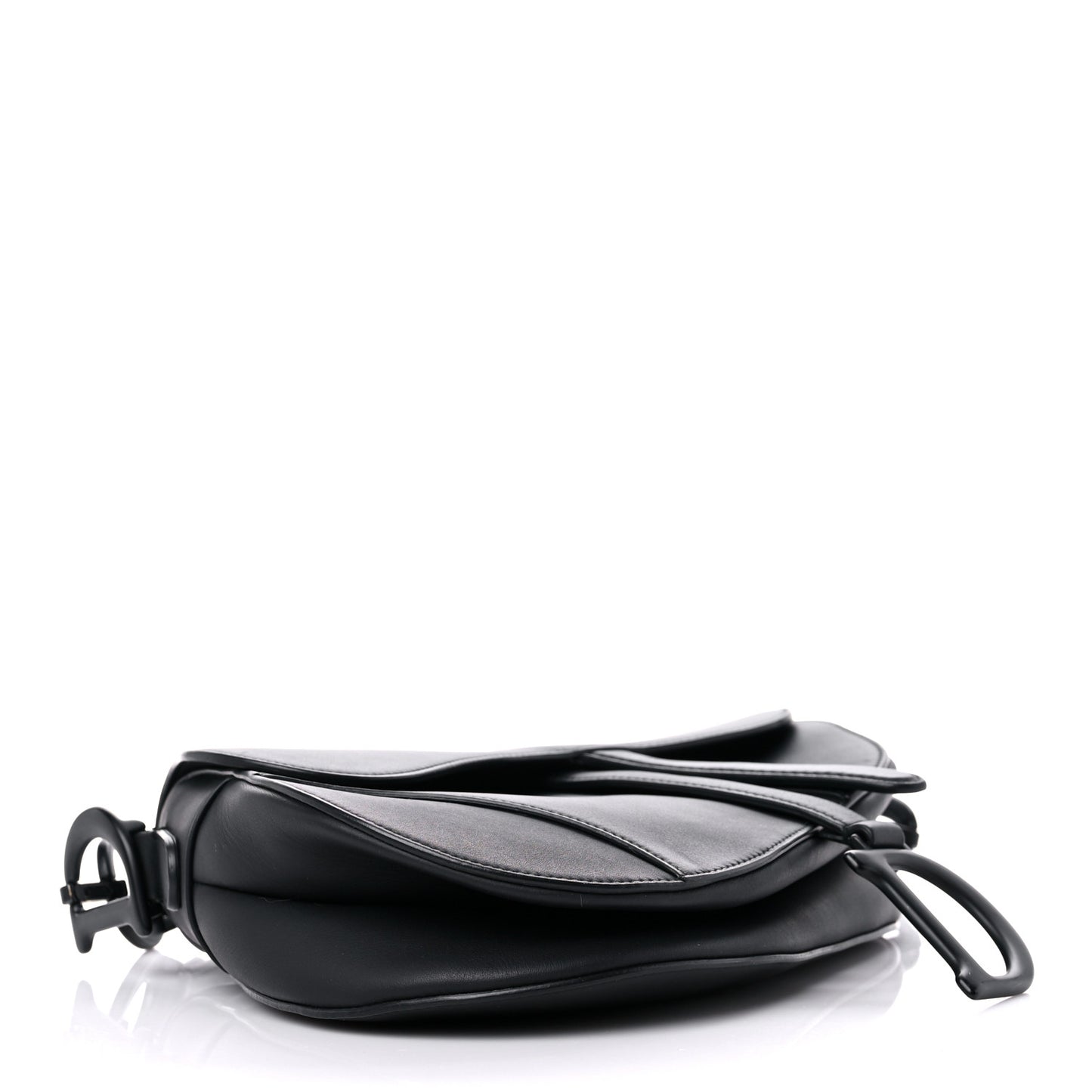 Ultra Matte Calfskin Saddle Bag Black