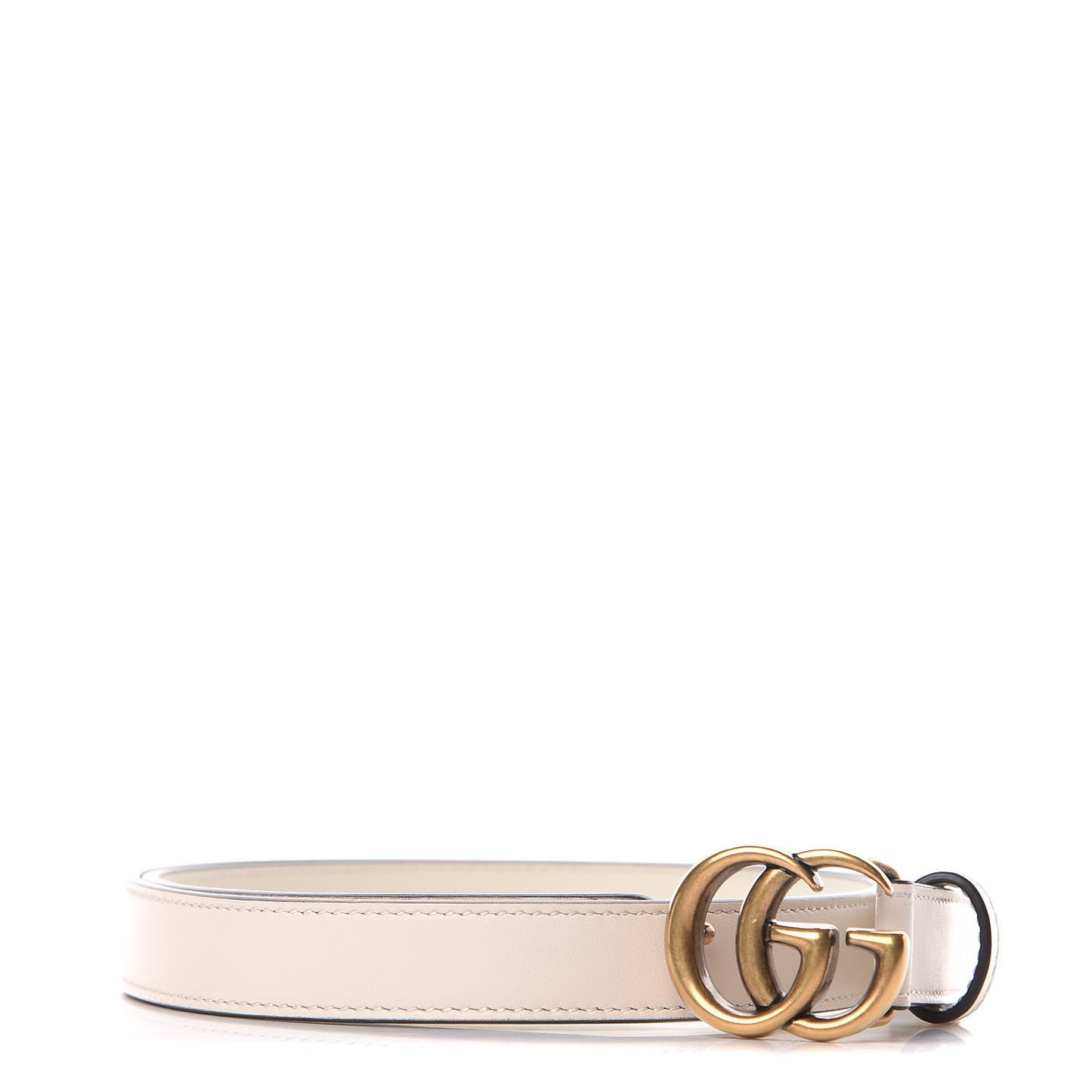 Calfskin Double G 20mm Belt 80 32 Mystic White