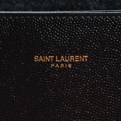 Saint Laurent Grain de Poudre Textured Leather North/South Medium Museum Tote Brown 7 of 7