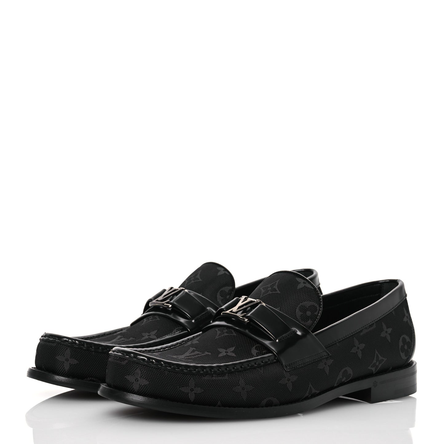 Monogram Eclipse Jacquard Mens Major Loafers 9.5