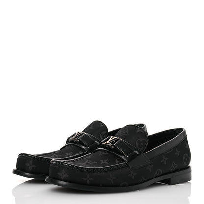 Louis Vuitton Monogram Eclipse Jacquard Mens Major Loafers 9.5 3 of 10