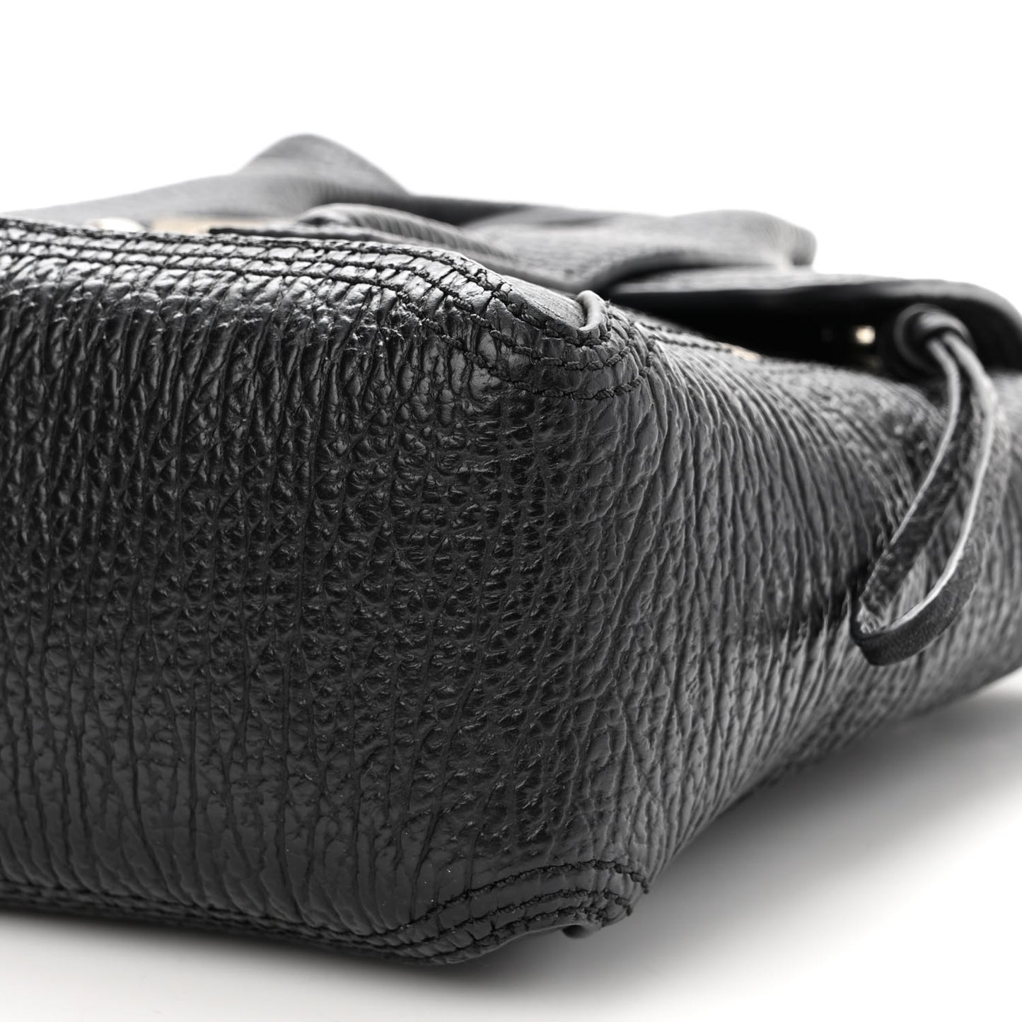 Textured Calfskin Mini Pashli Satchel Black