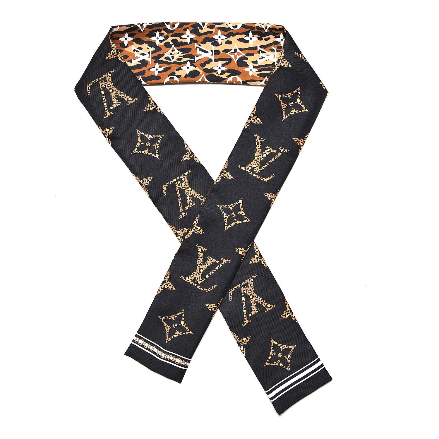 Louis Vuitton Silk Monogram Giant Jungle Bandeau Black 1 of 4