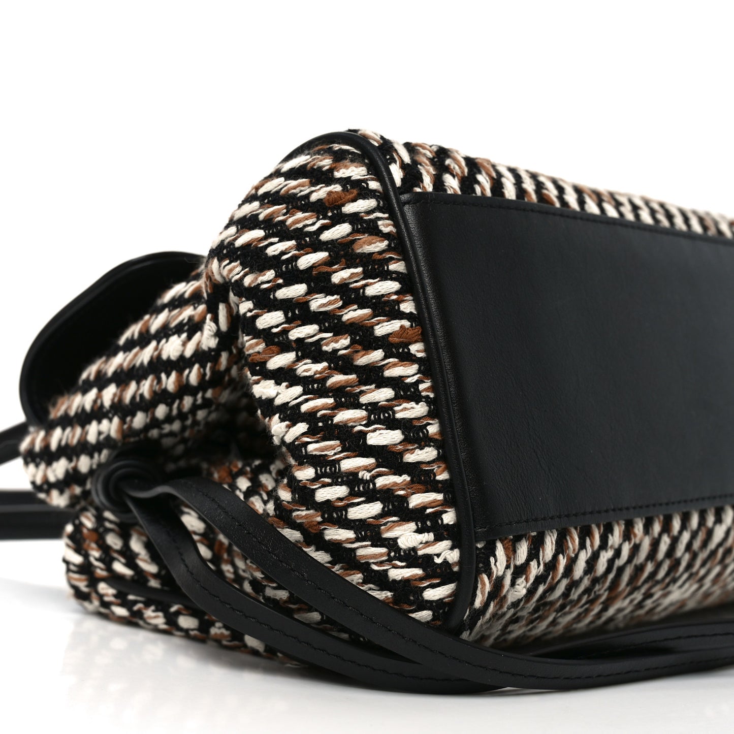 Tweed Calfskin Urban Essentials Small Shopping Bag Black Multicolor