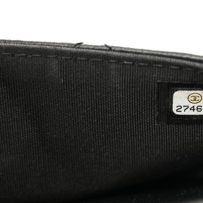 Chanel Lambskin Quilted Square Front Pocket Clutch With Chain Black 7 of 14