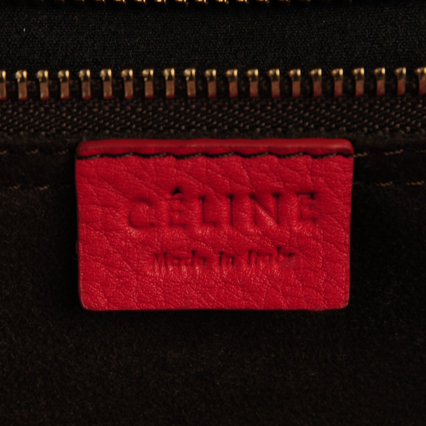 Pebbled Calfskin Mini Luggage Red