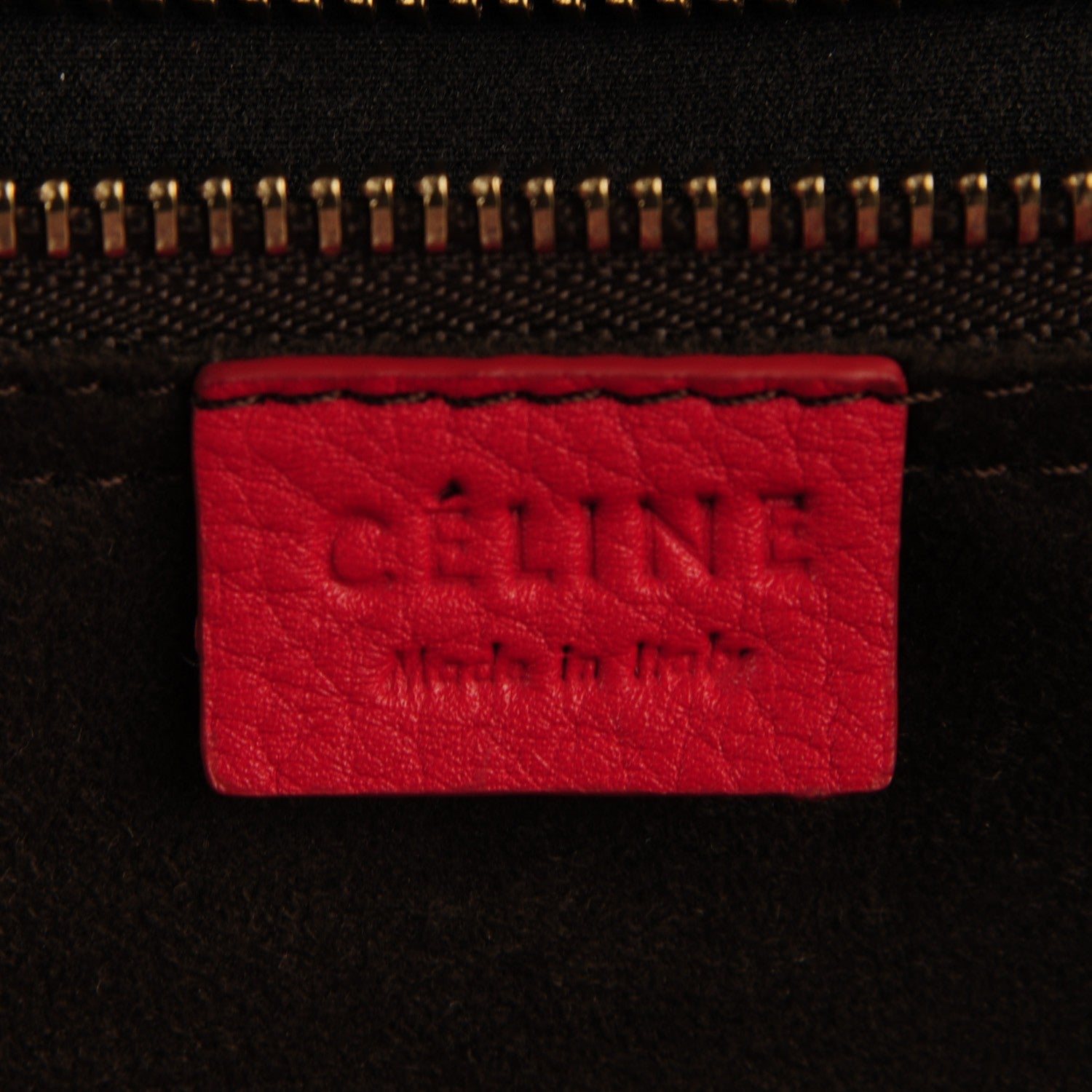 Celine Pebbled Calfskin Mini Luggage Red 7 of 9