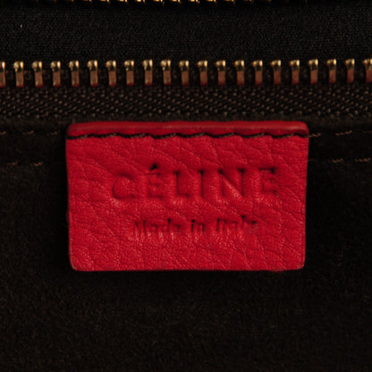 Celine Pebbled Calfskin Mini Luggage Red 7 of 9