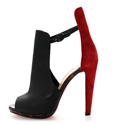 Christian Louboutin Morphee Calfskin Suede Barbara 120 Peep Toe Pumps 39 Version Testa Di Moro 1 of 9