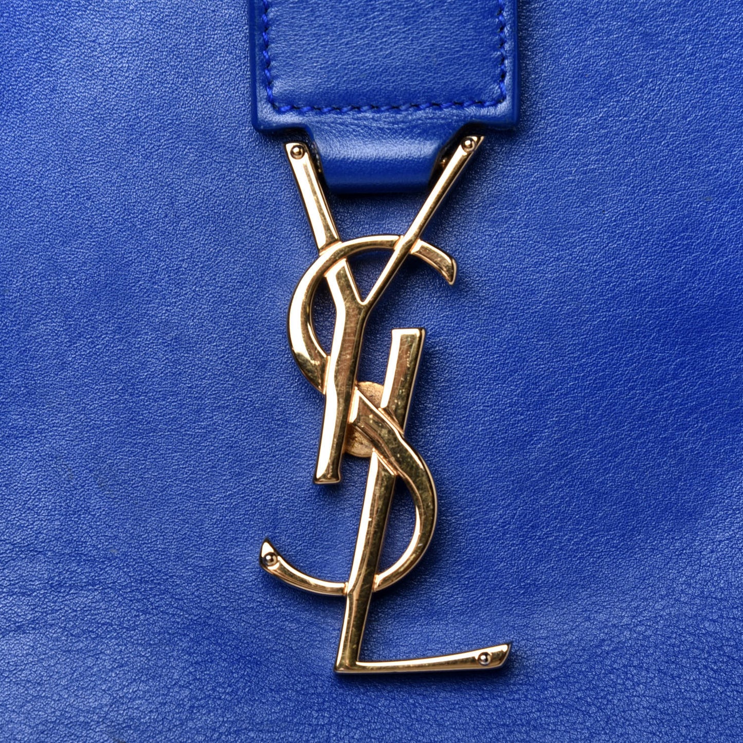 Smooth Calfskin Small Monogram Cabas Blue Majorelle
