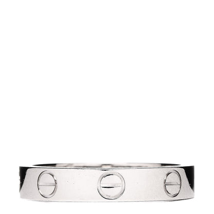 Cartier 18K White Gold 3.5mm LOVE Wedding Band Ring 51 5.75 1 of 4