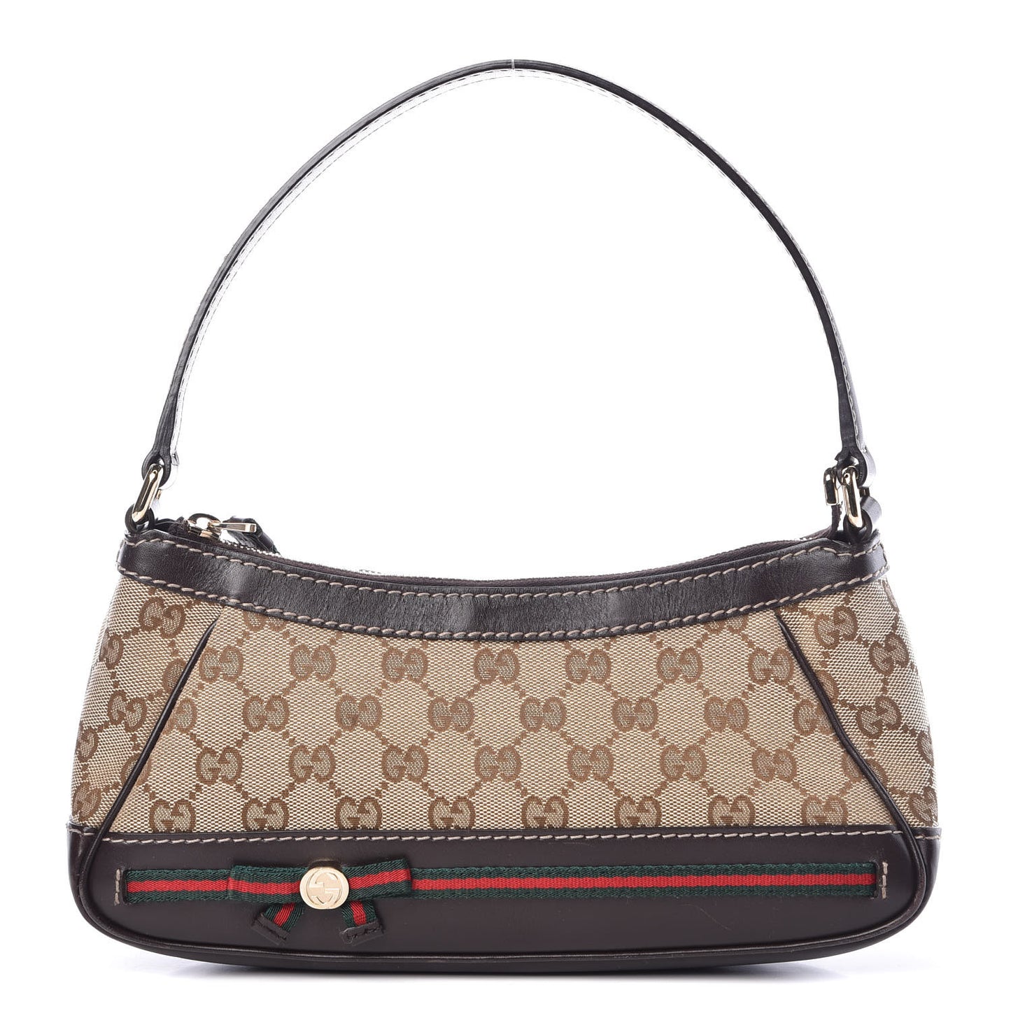 Monogram Small Mayfair Shoulder Bag Dark Brown