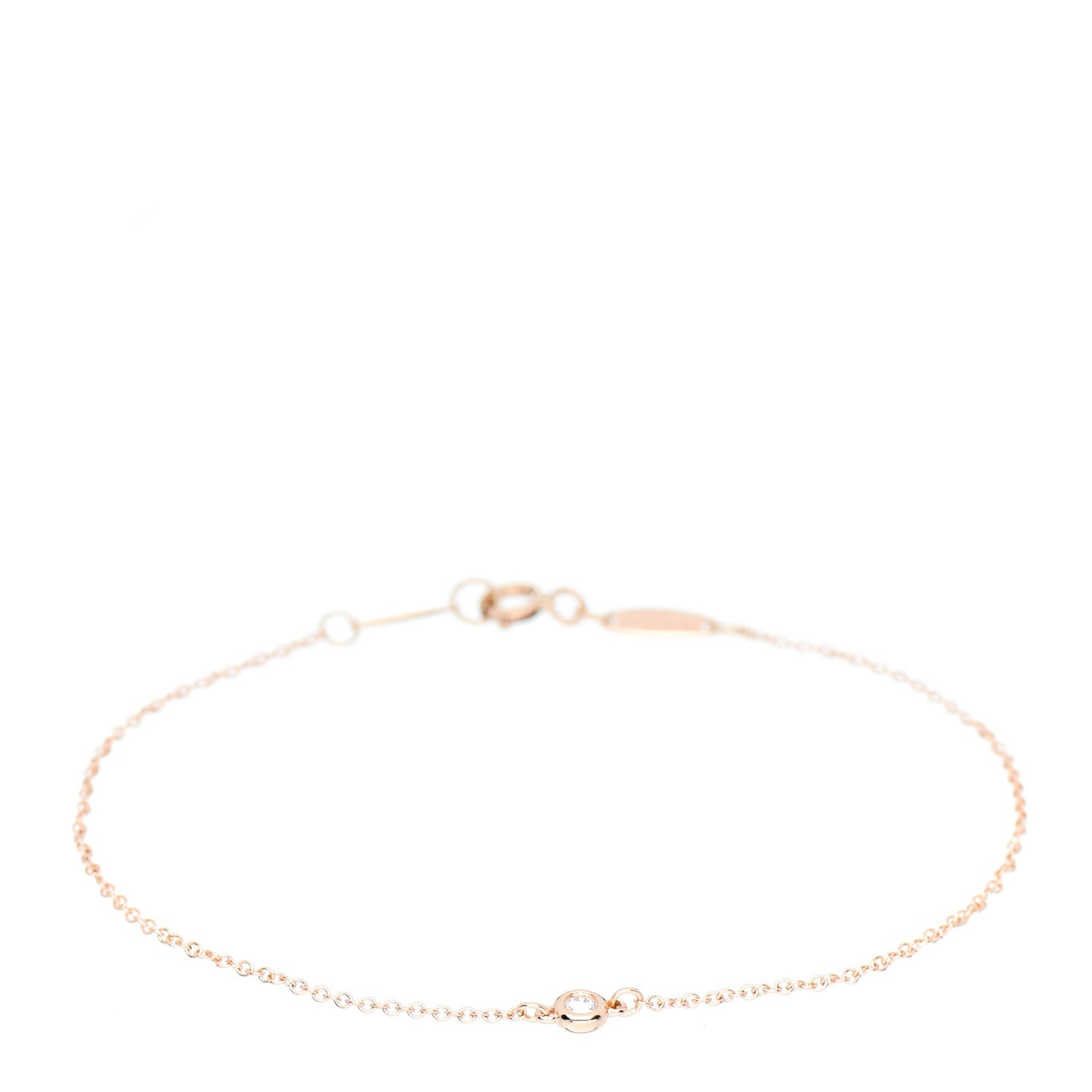 18K Rose Gold Diamond .03ct Elsa Peretti Diamonds by the Yard Bracelet