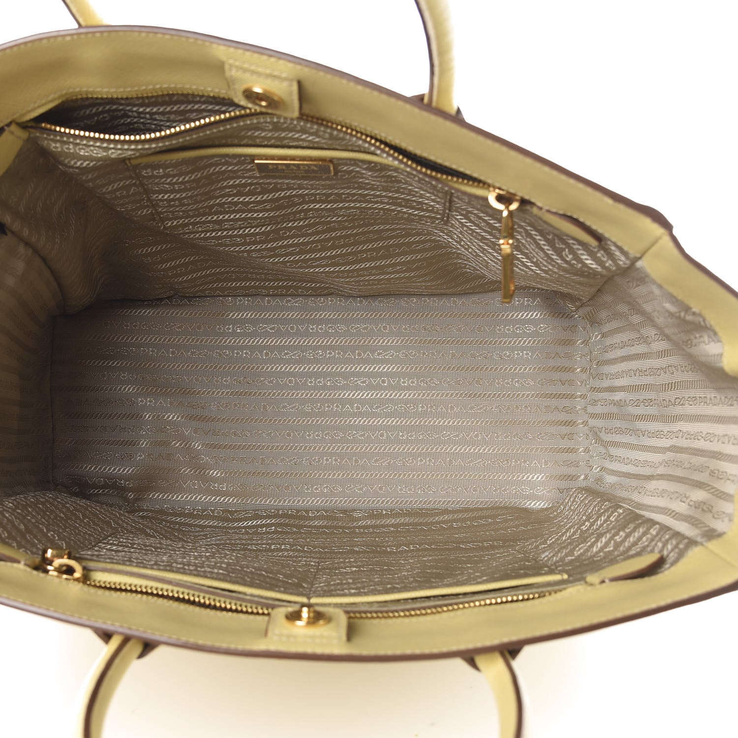 Prada Saffiano Bi-Color Tote Ananas Talco 5 of 16