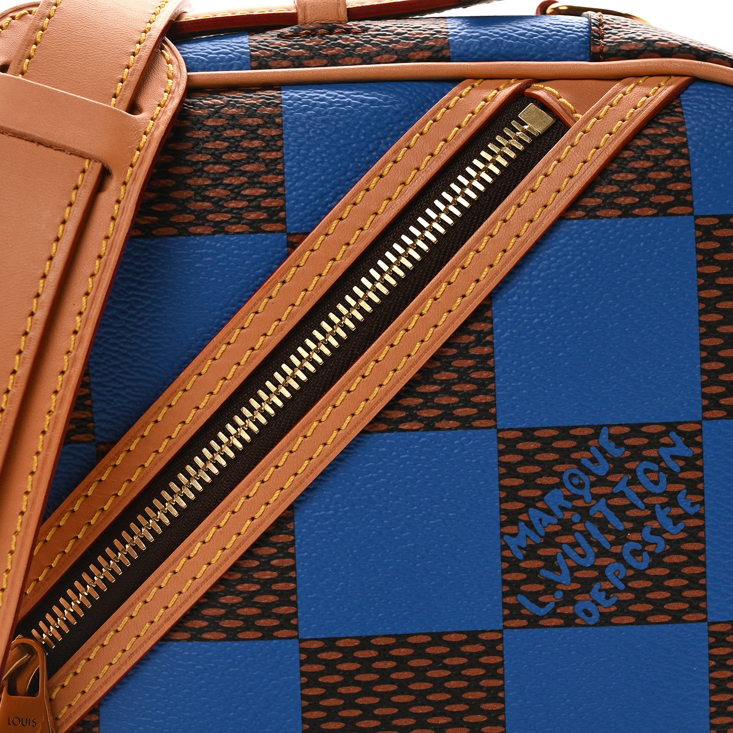 Louis Vuitton Damier Pop Chess Messenger Blue 7 of 10