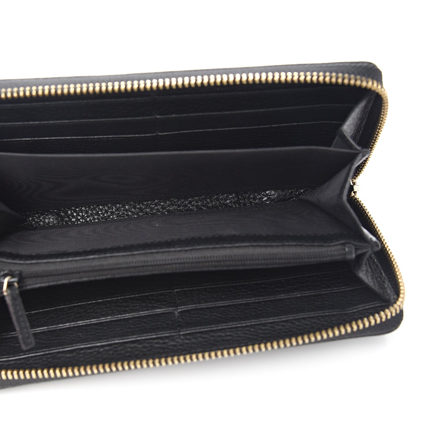 Gucci Pebbled Calfskin Soho Zip Around Wallet Black 4 of 8