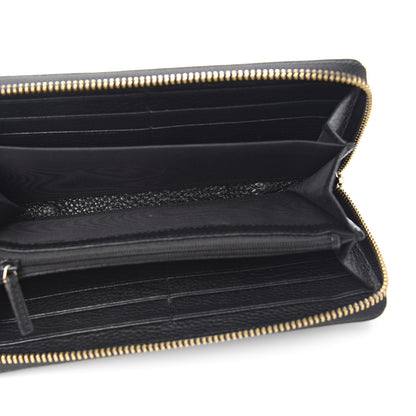Gucci Pebbled Calfskin Soho Zip Around Wallet Black 4 of 8