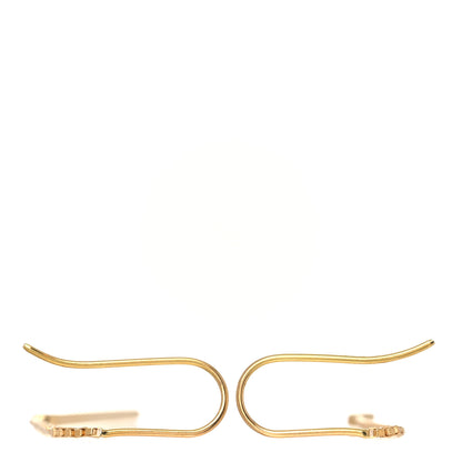 Gucci 18K Yellow Gold Logo Bar Drop Earrings 3 of 4