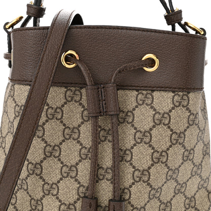 Gucci GG Supreme Monogram Web Small Ophidia Bucket Bag Brown 8 of 10