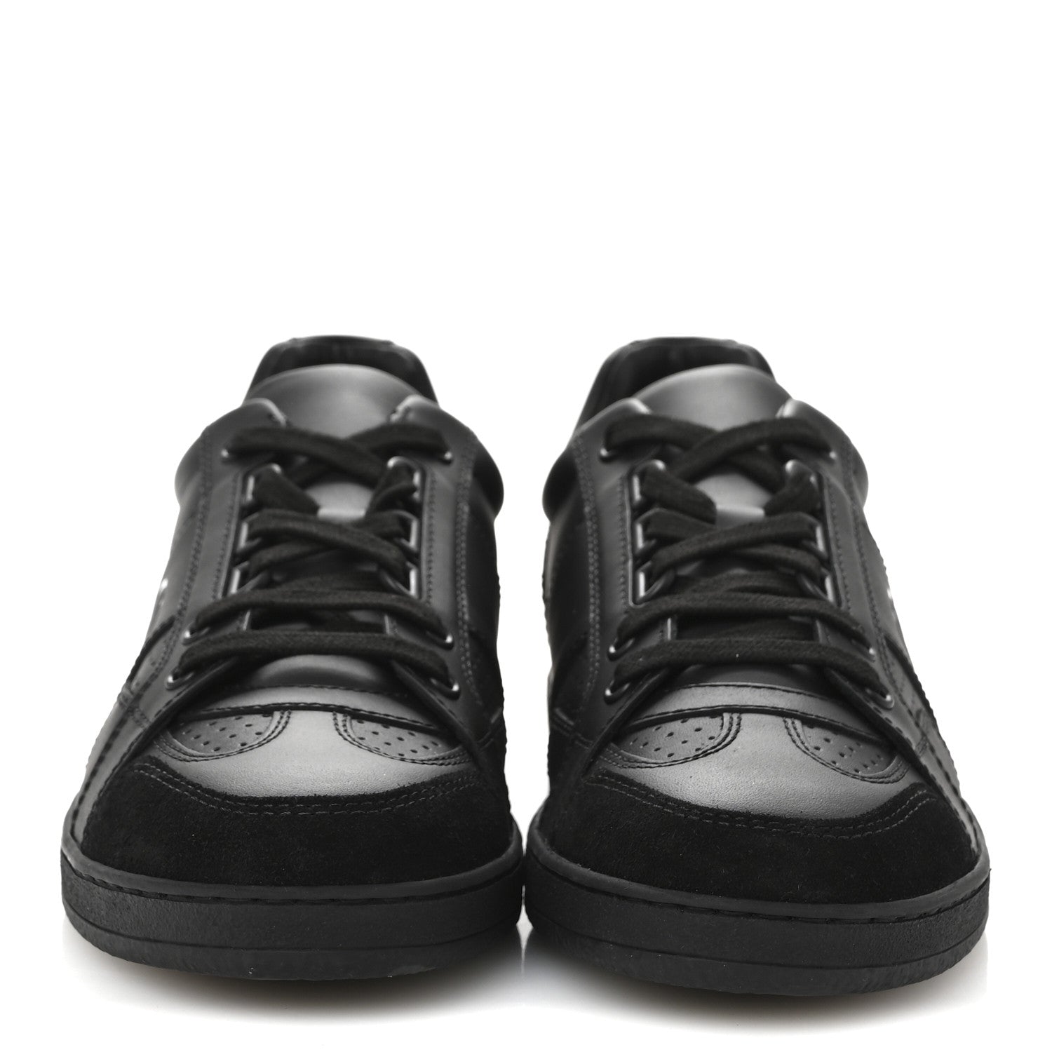 Christian Dior Calfskin Suede Logo Sneakers 37 Black 3 of 9