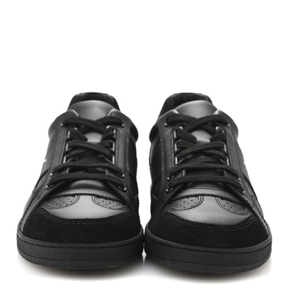 Christian Dior Calfskin Suede Logo Sneakers 37 Black 3 of 9