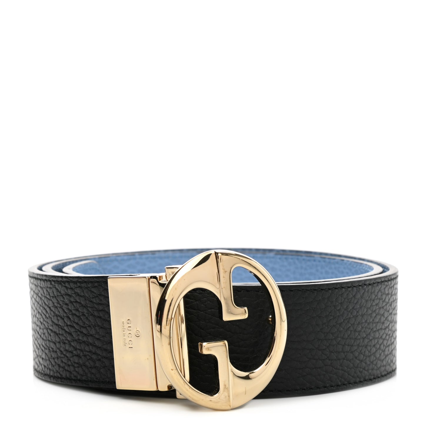Dollar Calfskin 1973 Reversible Belt 85 34 Black Mineral Blue