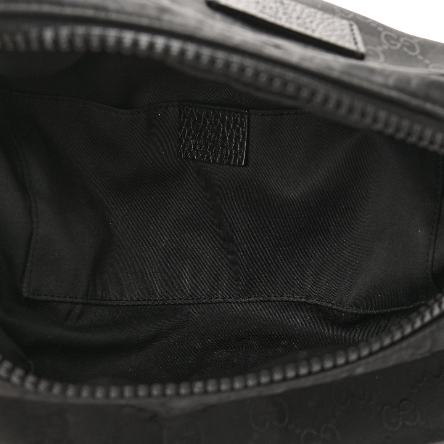 Gucci Nylon Monogram Fanny Pack Belt Bag Black 5 of 10