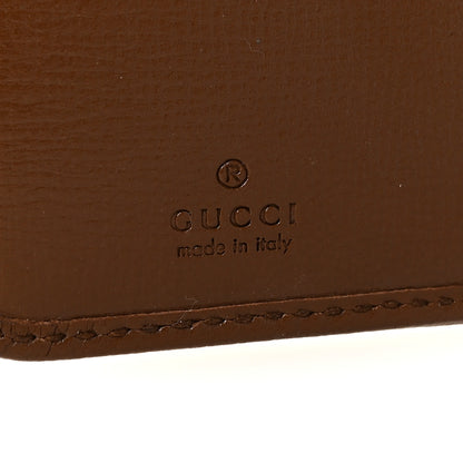Gucci Supreme Monogram Azalea Calfskin Retro Interlocking G Phone 15 Case Wallet Beige Ebony Brown Sugar 6 of 7