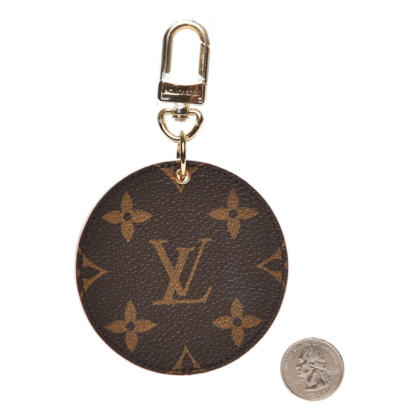 Monogram LV Mirror Key Holder Rose Ballerine
