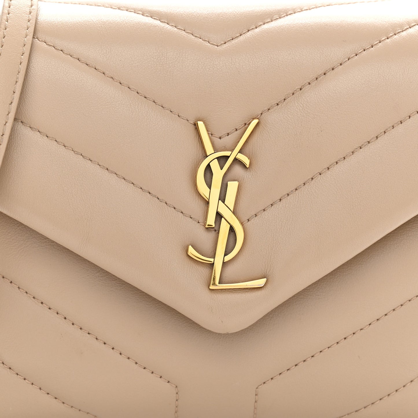 Calfskin Y Quilted Monogram Toy Loulou Crossbody Bag Dark Beige