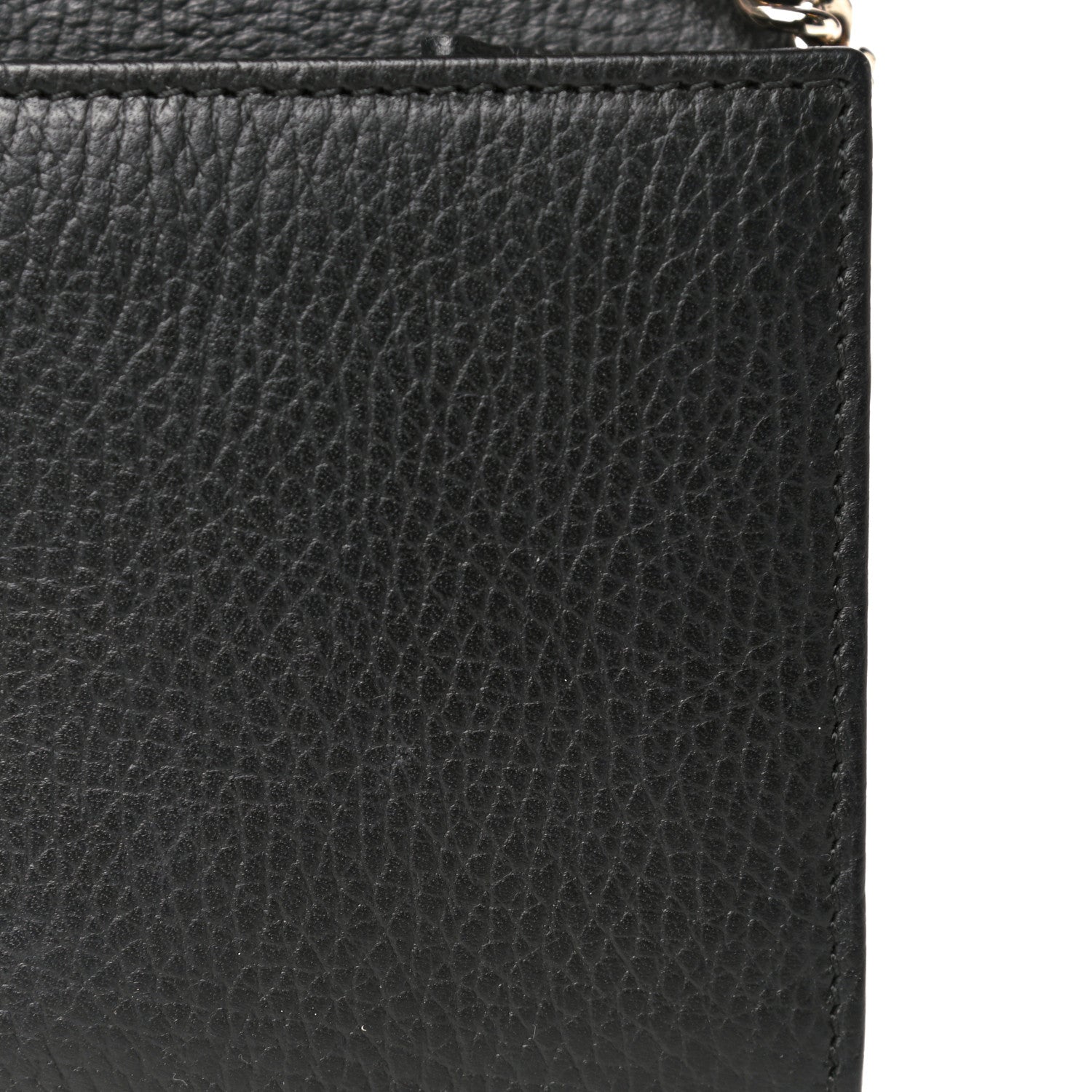 Gucci Dollar Calfskin Interlocking G Chain Wallet Black 17 of 19