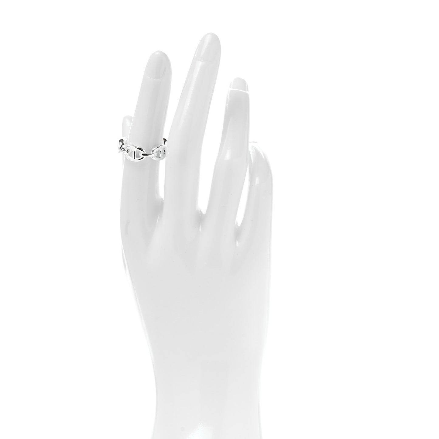Sterling Silver PM Chaine d'Ancre Enchainee Band Ring 52 6