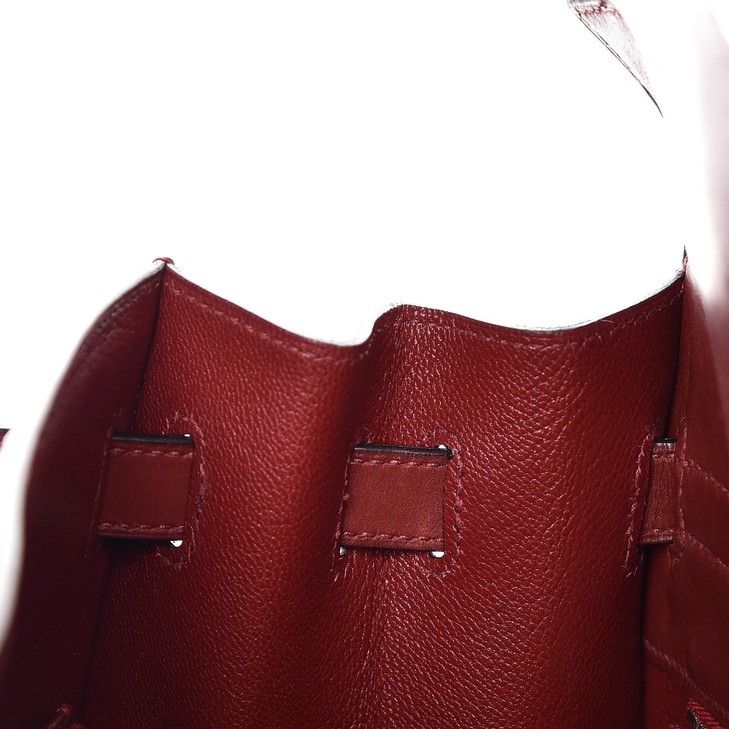 Hermes Barenia Sellier Waffle Kelly 35 Rouge H 11 of 34