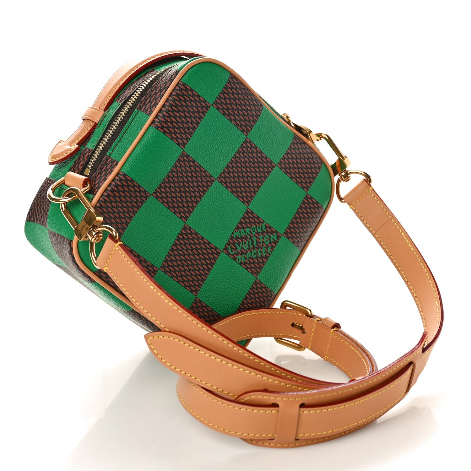 Louis Vuitton Damier Pop Chess Messenger Green 3 of 11