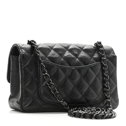 Chanel Crumpled Calfskin Quilted Mini Rectangular Flap So Black 3 of 12