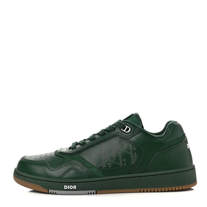 Christian Dior Smooth Calfskin Oblique Galaxy Mens B27 Low Top Sneakers 43 Green Beige 1 of 8