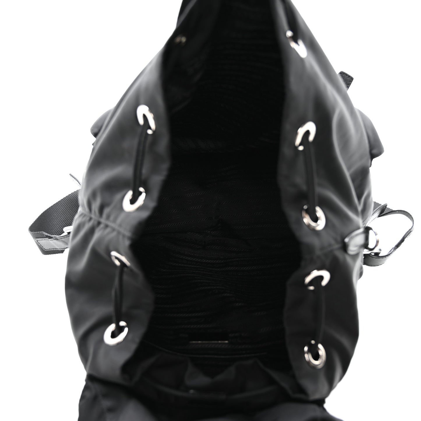 Re-Nylon Vela Saffiano Medium Backpack Black