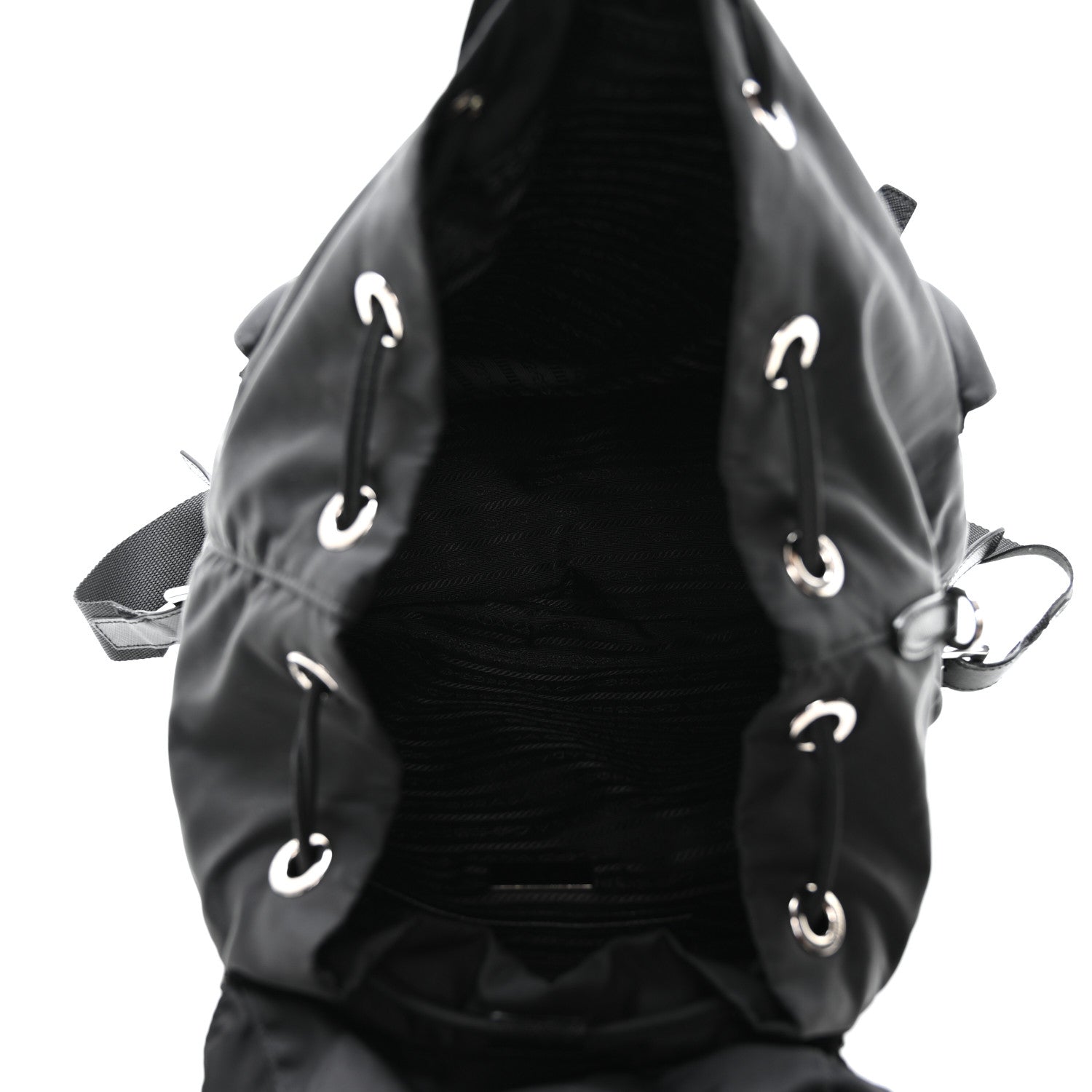 Prada Re-Nylon Vela Saffiano Medium Backpack Black 6 of 12