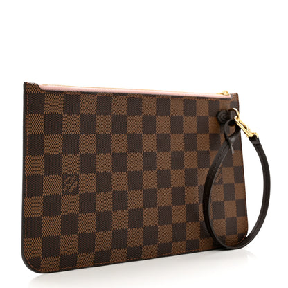 Louis Vuitton Damier Ebene Neverfull MM GM Pochette Rose Ballerine 3 of 6