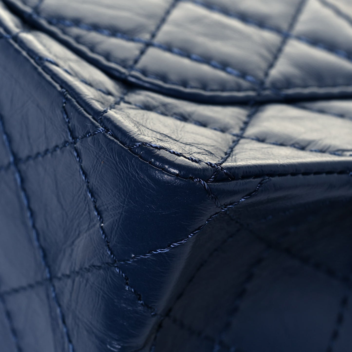 Aged Calfskin Quilted 2.55 Reissue Mini Flap Navy