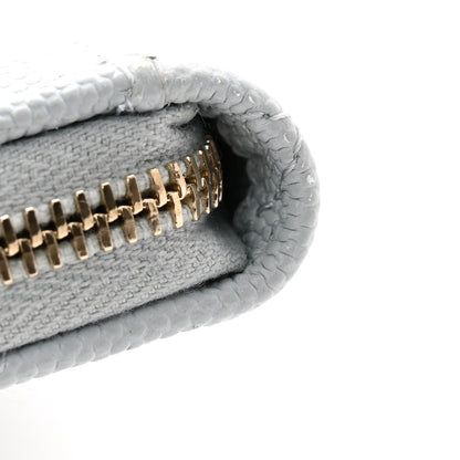 Chanel Caviar Quilted CC Zip Around Card Holder Grey 9 of 11