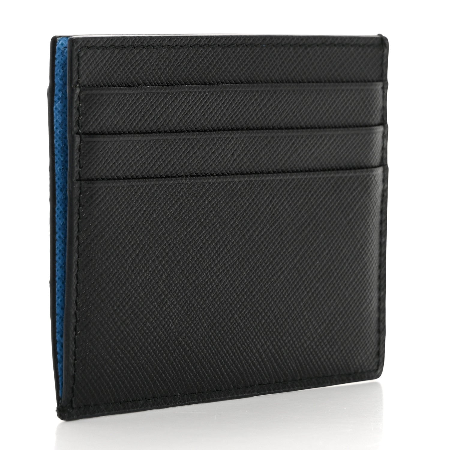 Prada Saffiano Racing Logo Patch Card Holder Black 3 of 12