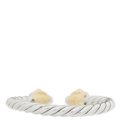 David Yurman Sterling Silver 14K Yellow Gold Diamond Freshwater Cultured Pearl Renaissance Ring 51 5.75 3 of 4