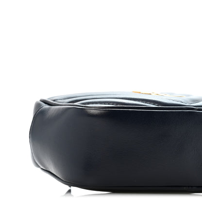 Saint Laurent Calfskin Matelasse Monogram Lou Belt Bag Black Deep Marine 9 of 11