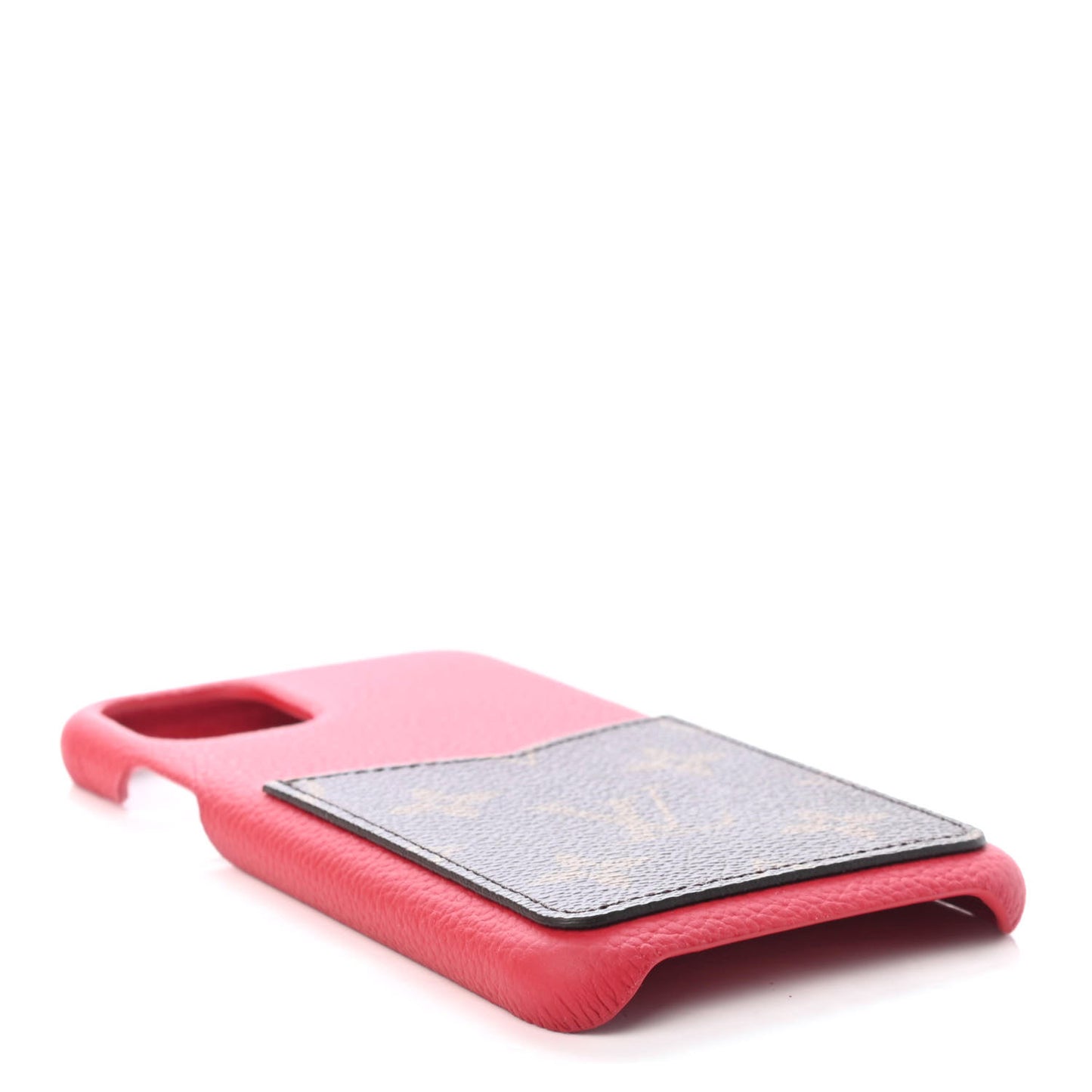 Calfskin Monogram iPhone 11 Pro Max Bumper Scarlet