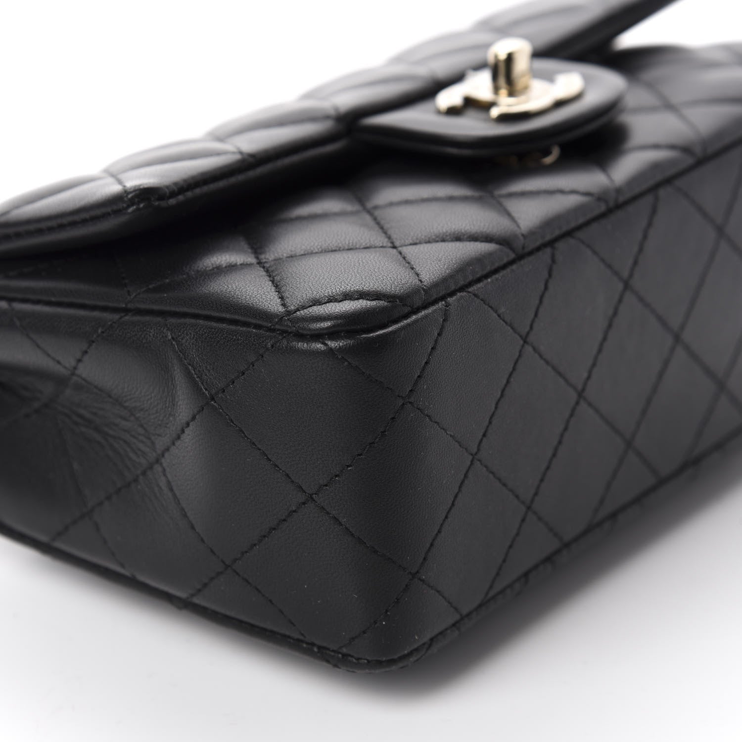 Chanel Lambskin Quilted Mini Rectangular Flap Black 6 of 10