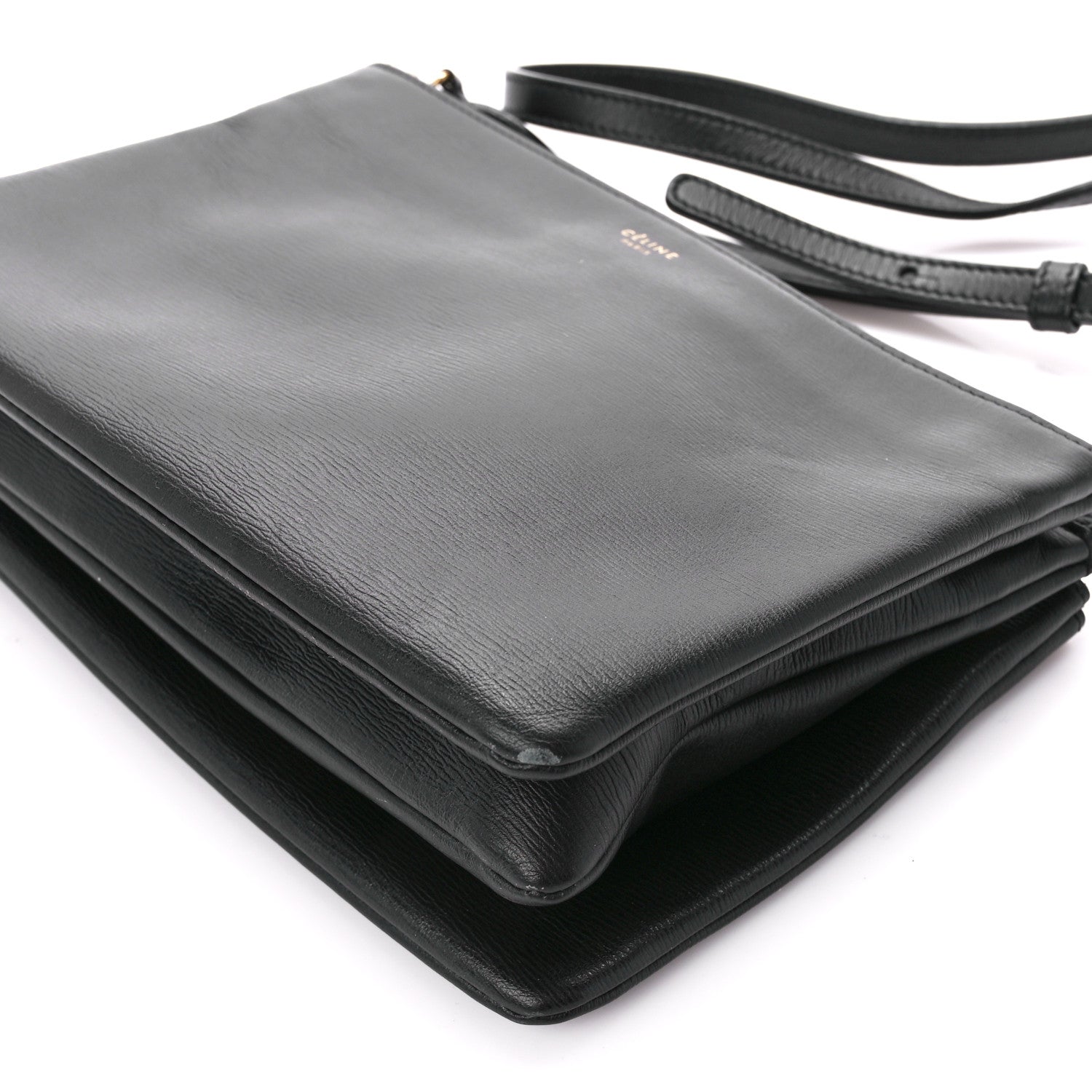 Celine Liege Calfskin Small Trio Crossbody Bag Black 12 of 13