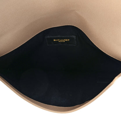 Saint Laurent Grain De Poudre Uptown Pouch Dark Beige 4 of 4