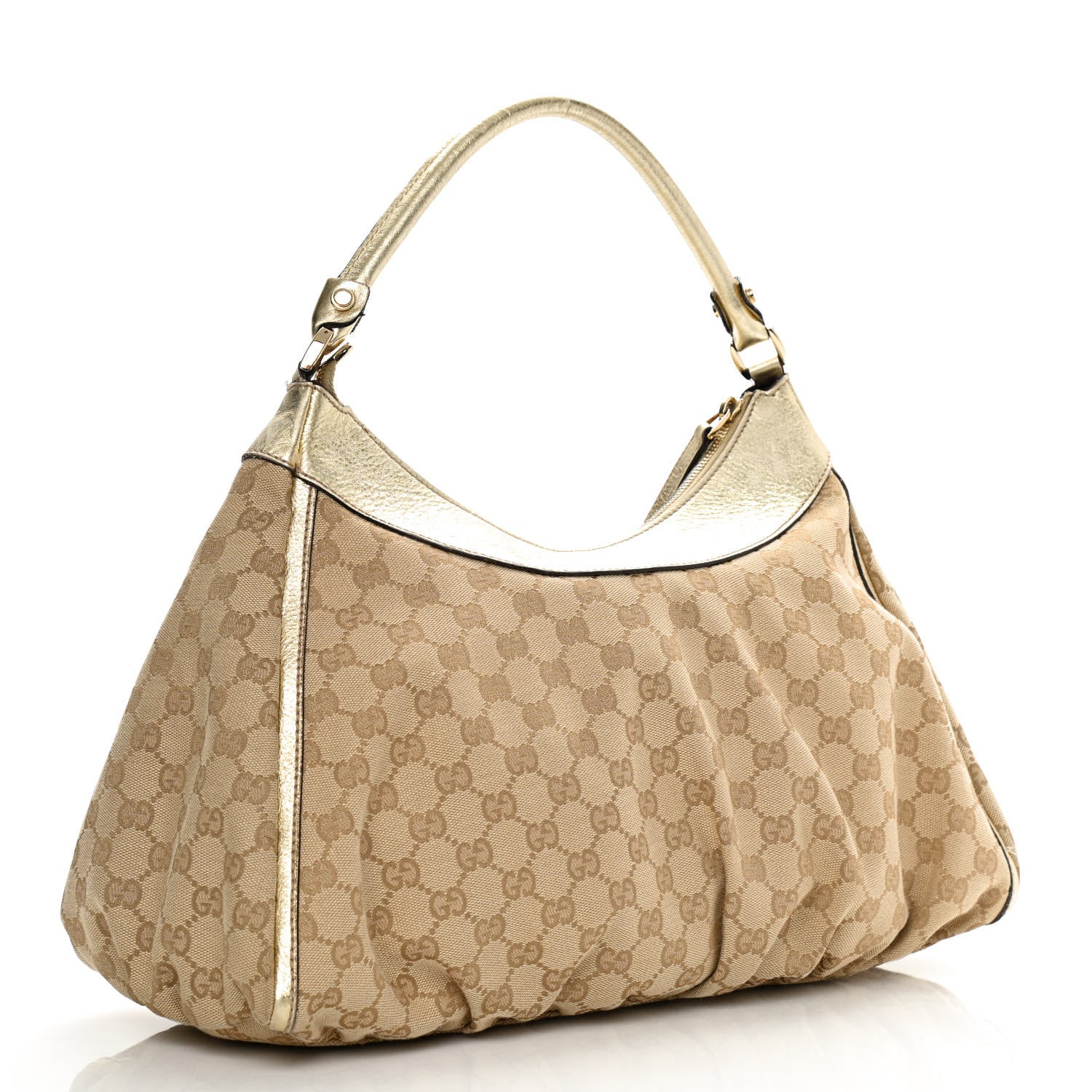 Gucci Monogram Large D Gold Hobo Gold 3 of 10