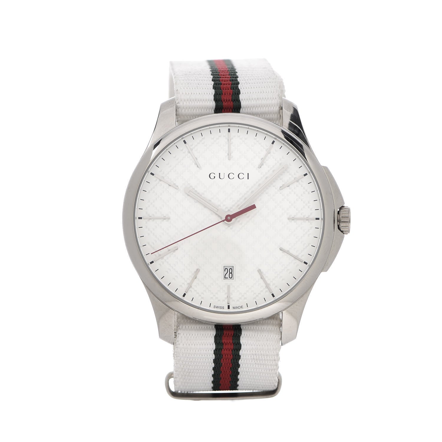 Gucci Stainless Steel Nylon 40mm G-Timeless Web Quartz Watch 1 of 6